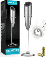 Electric Milk Frother - Handheld Battery Operated Foam Maker with Stainless Steel Whisk & Stand for Perfect Cappuccinos, Lattes, and Bulletproof Coffee - Image 8