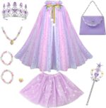 11-Piece Princess Dress-Up Set for Girls - Enchanting Capes, Crowns, and Dresses for Ages 3-8 - Perfect Birthday Gift! - Image 8