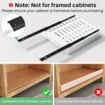 Expandable Pull Out Cabinet Organizer - Heavy Duty Slide Out Drawers with Adhesive Nano Film for Kitchen Base Cabinet Storage (12"-20", White) - Image 3