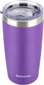 20 Oz Insulated Travel Coffee Tumbler - Stylish Powder Coated Black Stainless Steel Mug with Lid for Outdoor Adventures - Image 17