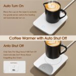 Smart Coffee Mug Warmer with Auto Shut Off - Perfect Gift for Coffee Lovers, Keeps Beverages Warm on Your Desk (White) - Image 3