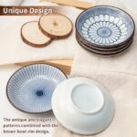 Stylish Vintage Blue Ceramic Dipping Bowls - Set of 6 Mini Appetizer Plates for Condiments, Sushi, and BBQ - 3 OZ, 4 Inch - Image 6