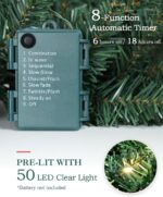 9FT Pre-Lit Battery Operated Christmas Garland with Lights - Perfect Holiday Decor for Mantle, Stairs, and Door! - Image 2