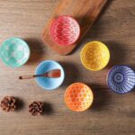 Vibrant  Ceramic Dipping Bowls Set - 6 Assorted 4 OZ Mini Bowls for Dipping & Side Dishes, Microwave & Dishwasher Safe! - Image 5