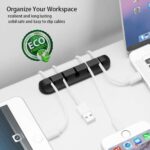 Revolutionary Cord Holder Cable Organizer Clips – Sleek Self-Adhesive Solution for Tidy Desks, Cars, and Nightstands – Durable Black Silicone with Versatile Slot Options! - Image 2