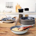 Stylish Vintage Blue Ceramic Dipping Bowls - Set of 6 Mini Appetizer Plates for Condiments, Sushi, and BBQ - 3 OZ, 4 Inch - Image 2