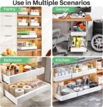 Expandable Pull Out Cabinet Organizer - Heavy Duty Slide Out Drawers with Adhesive Nano Film for Kitchen Base Cabinet Storage (12"-20", White) - Image 9