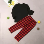 Family Matching Christmas Pajamas Set for Adults and Kids - 2-Piece Plaid Sleepwear Outfits - Image 7