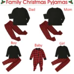Family Matching Christmas Pajamas Set for Adults and Kids - 2-Piece Plaid Sleepwear Outfits - Image 4