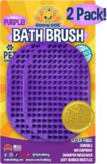 Shampoo Brush - Premium Pet Grooming & Bathing Tool for Dogs and Cats - Ideal for Long & Short Hair - Versatile Scrubber for Relaxing Showers (Black) - Image 7