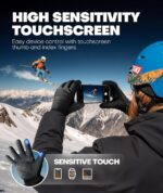 Winter Gloves Men Women Made with 3M Thinsulate, Lightweight Thermal Warm Gloves for Cold Weather with Touch Screen Fingers, Water Resistant Running Gloves for Cycling, Hiking, Driving - Image 3