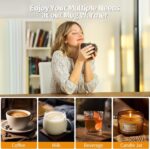 Smart Coffee Mug Warmer & Mug Set - Electric Cup Warmer with Auto Shut Off, 3 Temperature Settings for Coffee, Milk & Beverages (Black, 12Oz) - Image 4