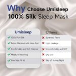 100% Pure Mulberry Silk Sleep Mask - Luxurious 22 Momme Soft Eye Mask for Ultimate Light Blocking, Adjustable for Men & Women, Perfect for Restful Sleep - Black - Image 7