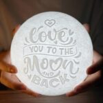 3.5 Inch 3D Moon Lamp - Perfect White Elephant Gift for Women & Girls, Touch-Dimmable LED Night Light with Ceramic Base, Dual-Color Mood Lighting for Kids Room & Christmas Decor - Image 10