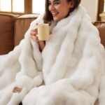 Gentlesoft Fluffy Faux Fur Blanket - Cozy Twin Size Tie-Dye Taupe Throw for Couch & Bedroom, Perfect Gift for Women, 60x80 Inch - Image 11