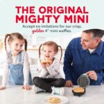 Mini Waffle Maker - Perfect for Waffles, Hash Browns & Keto Chaffles - Easy Clean Non-Stick, 4 Inch, White - Image 2