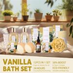 Indulge in Luxury: 12-Piece Vanilla Spa Gift Basket for Women - Perfect Birthday and Christmas Self-Care Set - Image 3