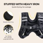 Weighted Vest,6Lb/8Lb/10Lb/12Lb/16Lb/20Lb/25Lb/30Lb Weight Vest with Reflective Stripe, Body Weight Vests for Women, Men, Weight Loss Workout, Strength Training, Running, Walking, Jogging - Image 7