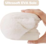 Cozy Cross Band Fuzzy Slippers for Women - Open Toe Memory Foam Comfort - Image 4