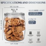 0.5 Gallon Wide Mouth Glass Apothecary Jar with Lid - Perfect for Kitchen Storage, Laundry Organization & Treats! - Image 5