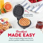 Mini Waffle Maker - Perfect for Waffles, Hash Browns & Keto Chaffles - Easy Clean Non-Stick, 4 Inch, White - Image 3