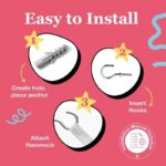 Stuffed Animal Hammock | Corner Hanging Organizer, Stuffed Animal Storage | Easy to Hang Plushie Net W/Included Anchors & Hooks | Room & Bedroom Decor (Green) - Image 4