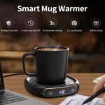 Smart Coffee Mug Warmer & Mug Set - Electric Cup Warmer with Auto Shut Off, 3 Temperature Settings for Coffee, Milk & Beverages (Black, 12Oz) - Image 2