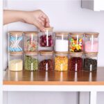 Premium Glass Spice Jars Set - 12 Piece 6oz Airtight Containers with Wooden Lids & Labels for Kitchen Organization - Perfect for Herbs, Tea, Sugar, Salt, Coffee, and More! - Image 2