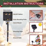 Illuminate Your Holidays with a Lighted Double-Sided Christmas Garden Flag - 22x13, 8 Modes Solar LED Snowman Design for Festive Outdoor Decor! - Image 3