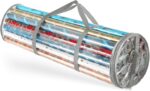 Christmas Wrapping Paper Storage Bag - Organize Up to 22 Rolls with Tear-Proof Design & Interior Pockets - Stylish Blue Gift Wrap Organizer - Image 11