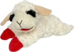 Mini Lamb Chop Plush Squeaky Pet Toy - Officially Licensed, 10" White Cuddle Buddy