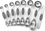 Magnetic Stainless Steel Measuring Spoons Set - 8 Heavy Duty Kitchen Gadgets with Leveler, Perfect for Baking & Cooking, Fits Most Spice Jars, Sleek Black Design - Image 17
