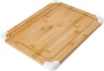 11x14 Inch Nonslip Bamboo Cutting Board with Juice Groove - Perfect for Effortless Food Prep!
