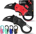 Small Pocket Knife Gift for Men, Keychain Box Cutter with 1.34Inch Blade, Mini Folding Knives EDC Gadgets for Everyday Carry, Stocking Stuffers Gift for Adults Men Him - Image 14