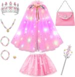 11-Piece Princess Dress-Up Set for Girls - Enchanting Capes, Crowns, and Dresses for Ages 3-8 - Perfect Birthday Gift! - Image 12
