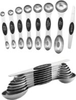 Magnetic Stainless Steel Measuring Spoons Set - 8 Heavy Duty Kitchen Gadgets with Leveler, Perfect for Baking & Cooking, Fits Most Spice Jars, Sleek Black Design - Image 18