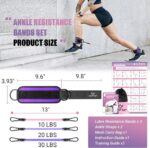 Ankle Resistance Bands with Cuffs for Working Out, Kickbacks, Hip, Leg and Glute Exercise - Training Poster Included - for Women - Image 4