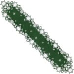 Elegant Green Snowflakes Embroidered Table Runner for Christmas - 14x54 Inches - Image 3