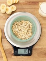 Digital Kitchen Scale - Sleek LCD Display, Weighs Up to 11 lbs, Batteries Included, Black & Stainless Steel Design - Image 3