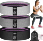 Resistance Bands for Working Out, Fabric Exercise Bands for Legs and Butt, Workout Bands for Women and Men, Booty Band for Yoga Starter Set, Pilates, Rehab, Fitness and Home Workout - Image 8