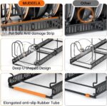 Expandable Pots and Pans Organizer Rack - Adjustable Kitchen Cabinet Holder for Pot Lids and Bakeware with 10 Compartments - Image 4