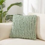 Luxurious Cream White Chunky Knit Throw Pillow Cover - 18"×18" Square Crochet Pillow Case for Sofa & Bedroom Decor - Image 5