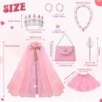 11-Piece Princess Dress-Up Set for Girls - Enchanting Capes, Crowns, and Dresses for Ages 3-8 - Perfect Birthday Gift! - Image 4