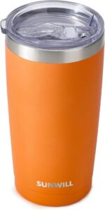 20 Oz Insulated Travel Coffee Tumbler - Stylish Powder Coated Black Stainless Steel Mug with Lid for Outdoor Adventures - Image 20