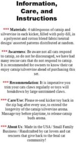 Deluxe Cat Kicker Toy Set - 11" Catnip Sticks (Set of 2) - 20 Fun Designs for Indoor Cats - Perfect Christmas Gift - Made in USA - Image 8