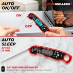 Meat Thermometer Digital - Instant Read Food Thermometer for Cooking and Grilling Stocking Stuffers for Men Christmas Gifts for Men - Image 3