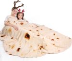 71-Inch Realistic Tortilla Taco Blanket - Soft Flannel Throw for Adults & Kids, Fun Gift for Men, Women & Teens - Perfect for Christmas & Birthdays! - Image 7
