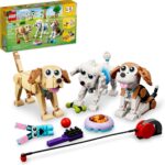 Creator 3-in-1 Adorable Dogs Building Set - Fun & Educational Pretend Play for Kids Ages 7+ - Perfect Christmas Gift - 31137