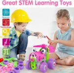 Pink STEM Building Toys for Girls Ages 4-8 - Creative Educational Gifts for Birthdays and Christmas - Image 4