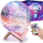 Enchanting Galaxy Moon Lamp - Color-Changing Touch & Remote Control, Stylish Wood Stand - Perfect Teen Girl Room Decor & Unique Christmas Gift for Any Age! - Image 7